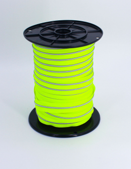 Preview: Endlosreißverschluss metallisiert schmal neongelb/silber (1m)